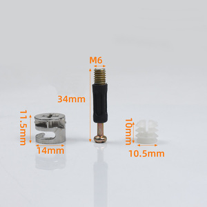Conector de Plástico Tres en Uno para Cocina y Comedor, Tornillo, Rueda Excéntrica, Tuerca para Muebles, Herrajes para Muebles - Product Image 5