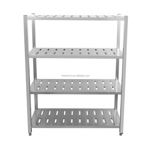 Estantes profesionales de acero inoxidable, estantes ajustables de 4 niveles, adecuados para cocinas, cámaras frigoríficas y servicios de catering. - Product Image 1