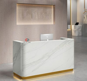 Mostrador de barra pintado moderno y sencillo, mostrador de recepción para empresa, recepción/oficina, salón de belleza, tienda, mostrador de recepción - Product Image 4