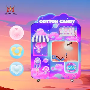 China Factory Direct Earn Money Commercial Kids Pink Automatic Cotton Floss Candy Vending Machine Robot For Sell Party