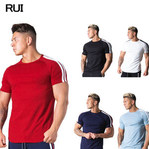 Nueva Llegada, Camisetas Deportivas de Verano para Hombre, Tejido de Punto, Talla Grande, Manga Corta, Antiarrugas, Transpirables, Lisas - Product Image 1