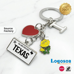 Porte-clés Souvenir <span class=keywords><strong>Texas</strong></span> en Métal Émaillé Personnalisé SEDEX, <span class=keywords><strong>Plaque</strong></span> d'<span class=keywords><strong>Immatriculation</strong></span>, Rose Jaune, Étoile Unique, Souvenir USA, ODM - Product Image 1