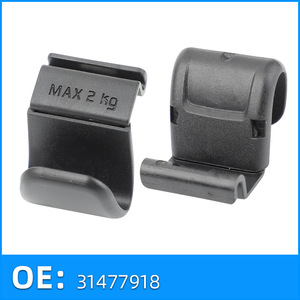 MIX Car Headrest <b>Hook</b> Plastic Black Max 2 Kg For Volvo XC40 Glove Box And Passenger Side Coat Hat <b>Hook</b> - Product Image 1