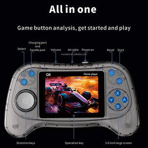 Consola de Juegos Portátil Q8 Retro con Pantalla Grande, Conexión a TV, 800 Juegos Clásicos en Uno - Product Image 6