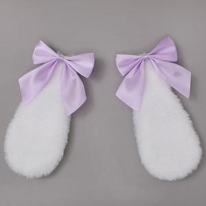 E0043 Pince à cheveux oreilles de lapin avec nœud - Bandeau mignon oreilles d'animaux pour femmes et filles, accessoires capillaires Kawaii pour fête cosplay - Product Image 3