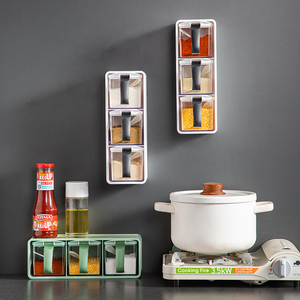 Boîte à épices carrée murale <span class=keywords><strong>METKA</strong></span> avec couvercle, en plastique, 390 ml, écologique, couleur personnalisable, pour la maison et les restaurants, outils pour herbes aromatiques - Product Image 4