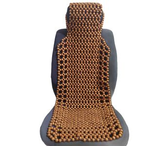 Funda de Asiento de Coche de Cuentas de Madera, Juego Completo, con Masaje y Ventilación, para Uso en Verano, en Colores Tierra: Amarillo, Rojo Vino, Negro y Café - Product Image 5