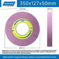 Meule pour rectifieuse plane M7130, 355x127x40mm, à refroidissement par eau, pour matériaux durs traités thermiquement, cercle extérieur, Chine