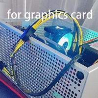 Kabel PCIe PCI Express 18AWG Tembaga Murni Splitter 6 PIN Female ke Dual 8 PIN 6+2 Male untuk Kartu Grafis GPU