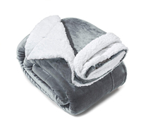 Couvertures polaire Sherpa en flanelle Double couche épaisse et chaude