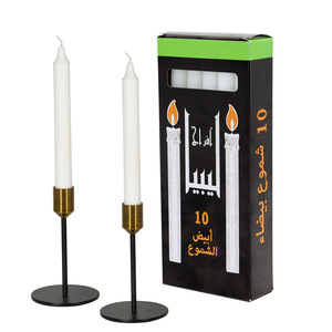 Boxed White Taper Candles 10 Pieces Pack <b>Paraffin</b> Wax Candles Household Lighting Candles Wholesale For Africa Market - Product Image 1