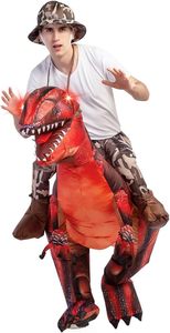 Costume gonflable de <span class=keywords><strong>dinosaure</strong></span> pour adulte Costume d'halloween femmes homme drôle Costume d'explosion pour la fête d'halloween Cosplay - Product Image 2