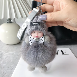 Nouveau porte-clés moelleux pour bébé - Porte-clés en peluche lapin pompon, cadeau mignon pour la Saint-Valentin - Product Image 6