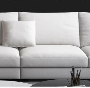 Juego de muebles de sofá de tela minimalista moderno nórdico para sala de estar, sofás seccionales de esquina en forma de <span class=keywords><strong>L</strong></span>, sofá chaise lounge de 3 y 4 plazas - Product Image 5