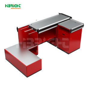 <span class=keywords><strong>Comptoir</strong></span> de caisse en acier <span class=keywords><strong>avec</strong></span> support pour écran et <span class=keywords><strong>tiroir</strong></span> pour supermarchés - Product Image 5