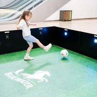 Équipement de jeu interactif de football pour salle de jeux intérieure : Jeu de réaction de football avec clôture ronde pour centre de jeux