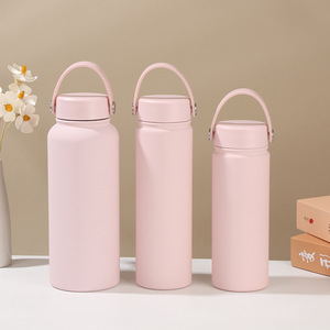 Bonitas botellas de agua portátiles personalizadas de doble pared, venta al por mayor, termo al vacío a prueba de fugas, botella deportiva de acero inoxidable con aislamiento, logotipo - Product Image 2