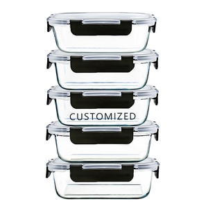 Vente en gros de boîtes à lunch hermétiques en verre pour la cuisine Récipients de cuisine pour le stockage des <span class=keywords><strong>aliments</strong></span> en verre hermétique - Product Image 4
