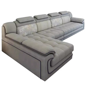 Modern L Shape Fabric <b>Sofa</b> Set Tufted Waterproof Living Room Furniture - Product Image 4