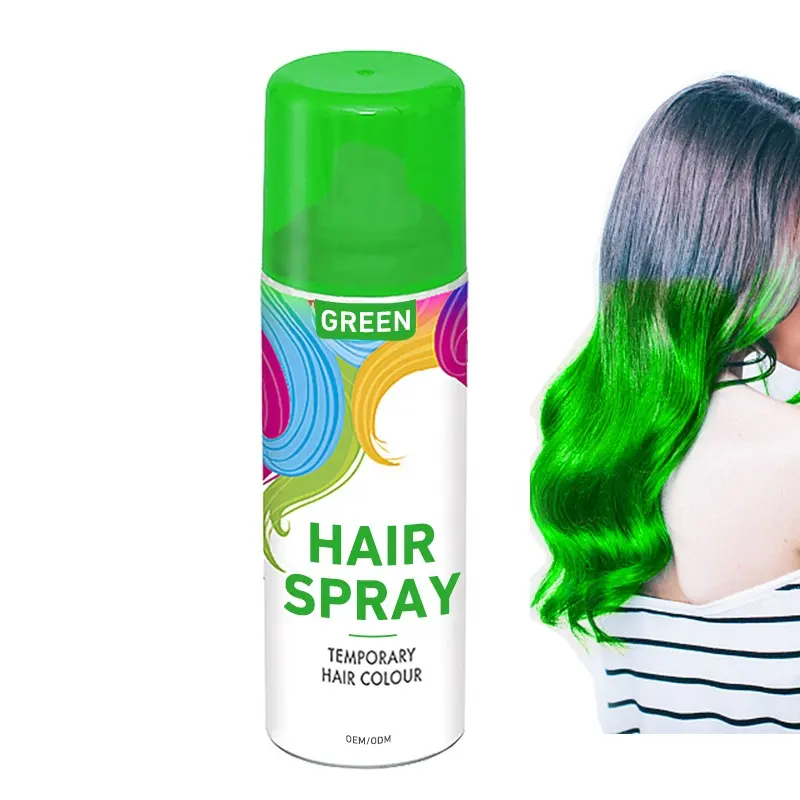 Hairspray Spray For Dyeing Hair 200ml Bulk Sale Custom 12 Colors Glitter Hairspray Hair Darkening Spray