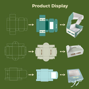 Caja <span class=keywords><strong>de</strong></span> Papel Reciclado para Empacar Galletas, Macarons y Postres Dulces, con Logotipo Personalizado - Product Image 3