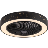 Plafonnier led carré luxueux de qualité avec ventilateur, design simpliste, montage en surface, luminaire décoratif de plafond, lumière de sécurité, idéal pour une chambre à coucher, 58CM