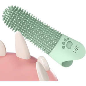 360 Degree Dog Cats Finger Toothbrush Food-Grade Silicone <b>Cleaning</b> Brush Soft Dental Care Pet Fingers <b>Teeth</b> <b>Cleaning</b> <b>Tool</b> - Product Image 1