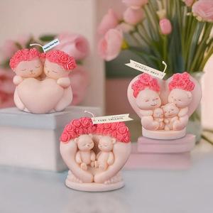 Rose Bear Scented <b>Candle</b> <b>Mold</b> Valentine'S Day Decoration Plaster <b>Mold</b> Heart Bear Soap <b>Mold</b> DIY <b>Candle</b> Making Kits - Product Image 2