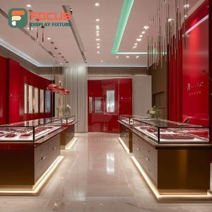 Minimalist Luxury Jewelry Display Cabinet Laminated Finish Jewelry Shop Showcase Cabinet - Product Image 4