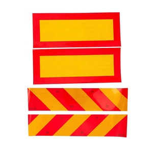 190 mm * 565 mm tùy chỉnh phía sau đánh dấu tấm An toàn cảnh báo phản chiếu nhãn dán tấm kim loại cho xe nặng - Product Image 5