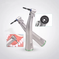 Dental 1:20 Increasing Contra Angle Fiber Optic Tips LED Stainless Steel Internal Electric Micromotor Low Speed Handpiece