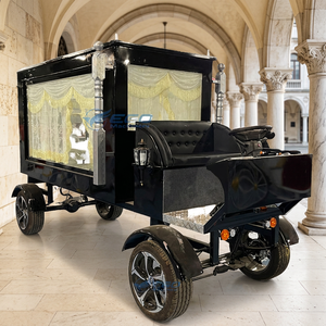 Cercueil électrique noir à bas prix à vendre, charrette funéraire chrétienne, cercueil élégant haut de gamme sans chevaux - Product Image 1