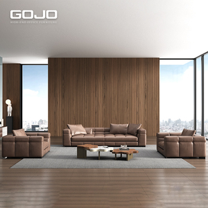 Sofá moderno de fábrica, sofás de oficina seccionales cómodos de cuero Pu, muebles, conjunto de sofá de oficina ejecutivo moderno - Product Image 4