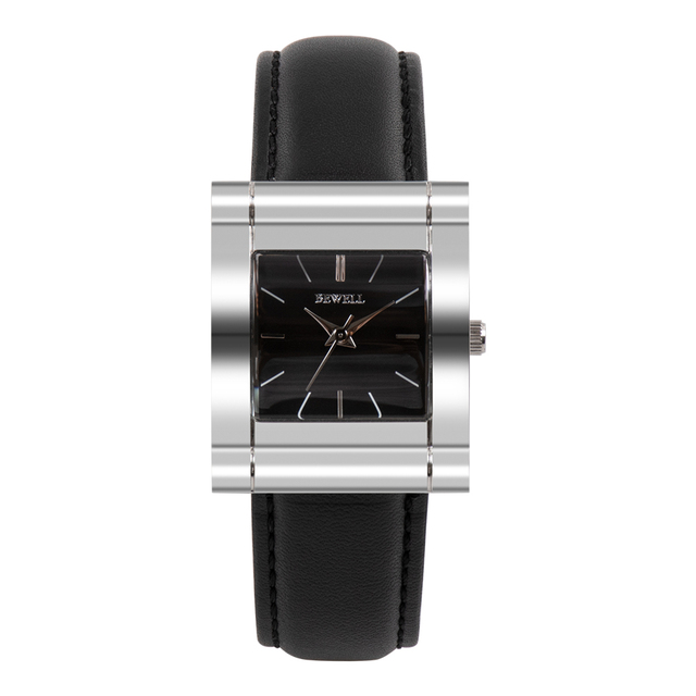 Women's Luxury Square Watch Stainless Steel Quartz Watch Silver Leather Strap Business Features Analog Japanese Movement Watch