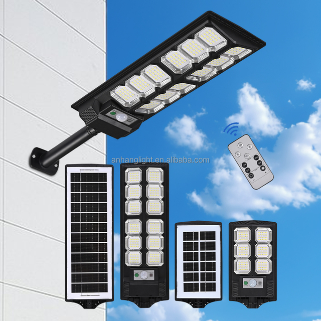 Outdoor All-in-One Solar LED Street Light IP67 Waterproof 100W/200W/300W/600W for Highways ABS Body Battery Powered Human Body