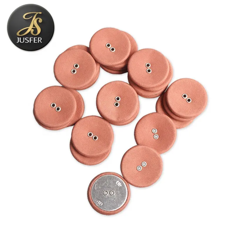 Clothing Retailers Fabric Cover 2 Holes Eyelets Buttons for Clothes 2-holes Button Metal Brass Round Flatback