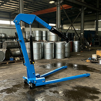 Grue d'atelier pliable à bras unique pour l'entretien des moteurs de voiture, outil de levage hydraulique manuel 3T 2T