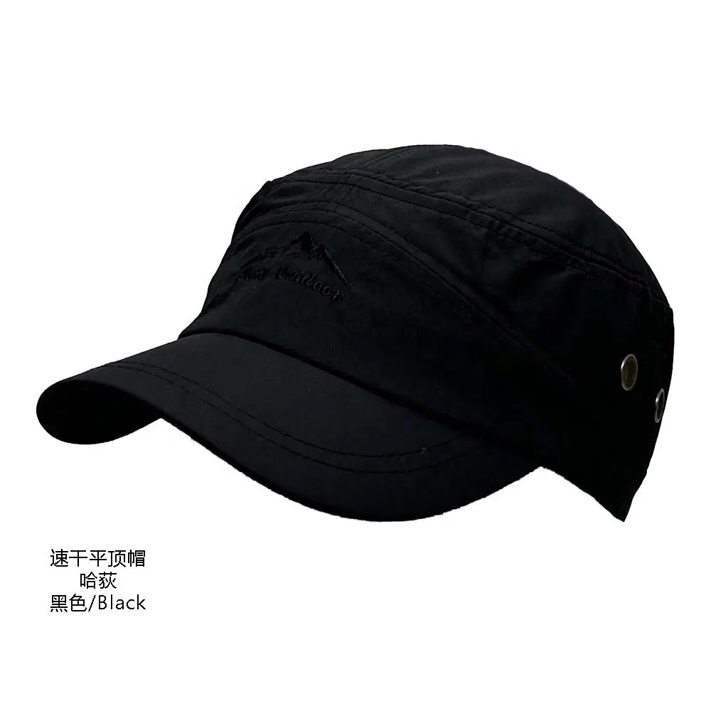 Hard Core High quality Outdoor Waterproof flat-top cap Anti-UV Pure Color Flat Top Ripstop Cap Dad hat