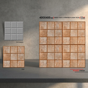 Low-Priced Outdoor Heavy Duty Porcelain Digital Parking Tiles 400x400mm Firebrick Bathroom Options - Product Image 1