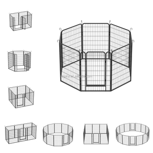 Free Shipping 8 Panels Heavy-Duty Metal Solid Safe Playpen Door 39.37" <strong>H</strong> for Dogs Cats &amp; Reptiles Outdoor/Indoor Use - Product Image 6