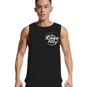Camisetas sin mangas modernas para hombre, estilo holgado personalizado, chaleco urbano hip hop, color sólido, cómodo, transpirable, poliéster/algodón. - Product Image 4