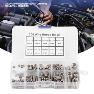 304 Stainless Steel <b>Thread</b> <b>Insert</b> Metric Coarse 150Pcs Boxed Repair Sleeve - Product Image 2