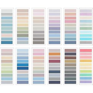 200 Hojas de Notas Adhesivas de Color Morandi, Material PET Semitransparente con Marcador de Errores, Estilo INS, Pestañas Autoadhesivas - Product Image 6