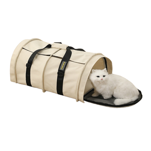 Fashion Pet Travel Carrier Bag Portable Nylon Animal Patterned Outdoor Style with Hard Base for Camping with Small <b>Dogs</b> Cats - Product Image 2