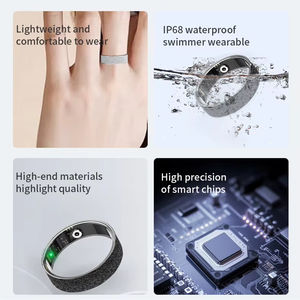 Anillo inteligente de aleación Nuevo rastreador de ejercicios esmerilado Presión arterial Monitoreo de frecuencia cardíaca Control de gestos Compatible con teléfonos iOS Android - Product Image 4