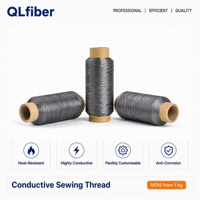 Industrial High Strength Stainless Steel Sewing Thread Temperature Resistant Metallic Yarn