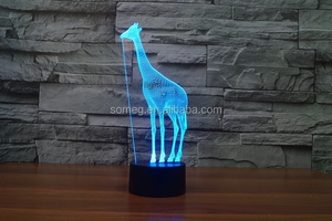 Fabricants en gros de <span class=keywords><strong>girafe</strong></span> 2 lampe 3D colorée veilleuse atmosphère visuelle - Product Image 4