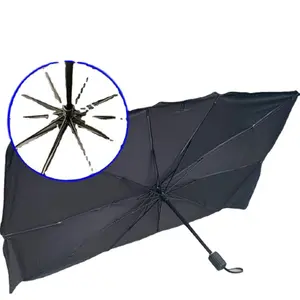 FEAMONT Car Portable Nylon Sunshade Cover Uv Resistant Foldable Windshield Sun Shade Umbrella