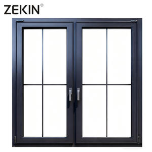 Zekin nfrc AS2047เฮอร์ริเคนกันลมหน้าต่างกระจกสองชั้นอลูมิเนียมหน้าต่างบานสวิง - Product Image 2