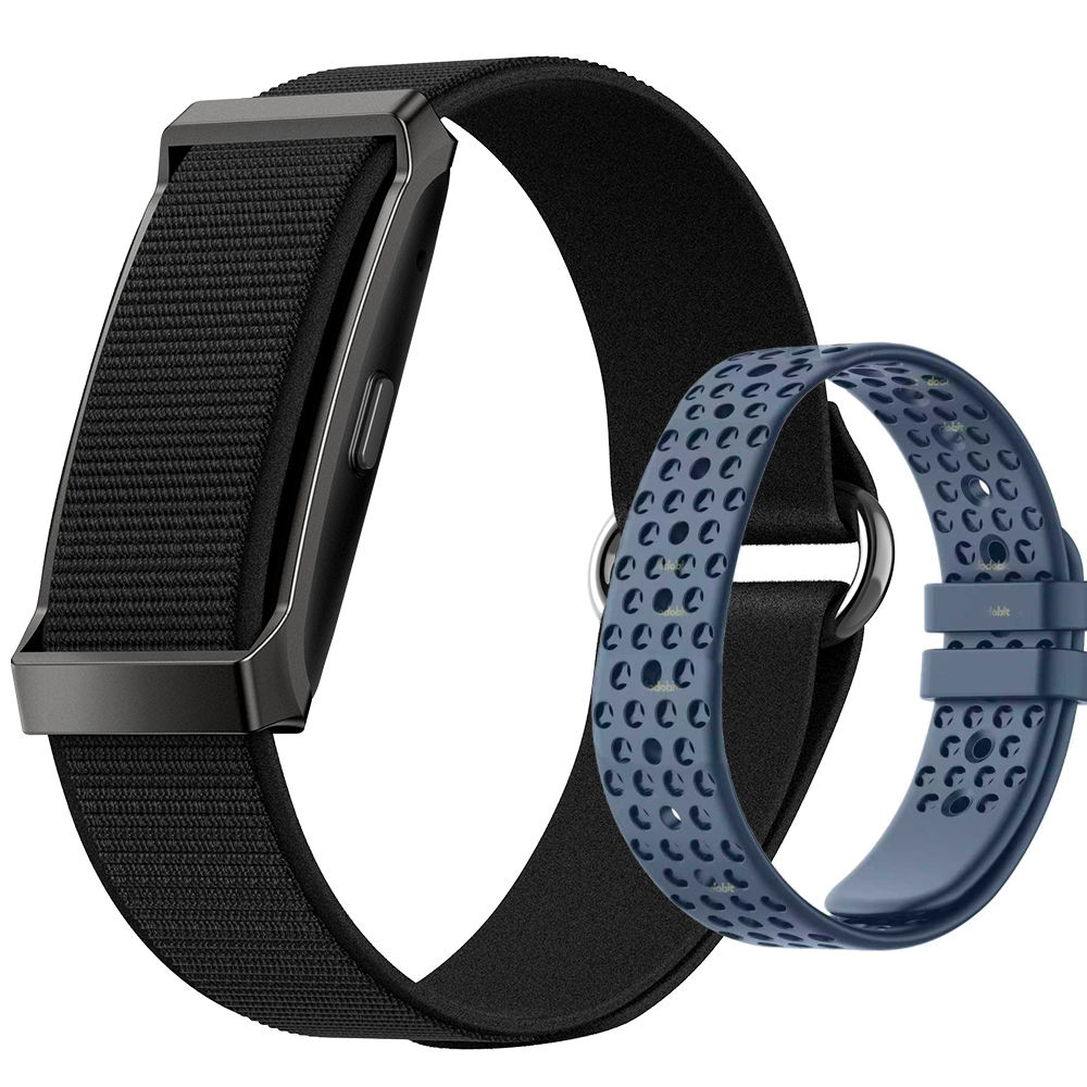 Nylon noir + silicone bleu